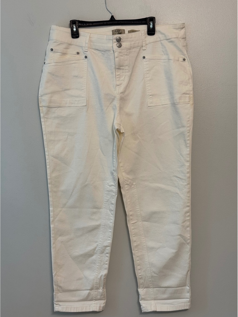 Logo by Lori Goldstein Women's White Straight Leg Pants Size 18W
